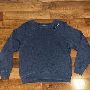Aerie Blue Sweatshirt with Love Embroidery